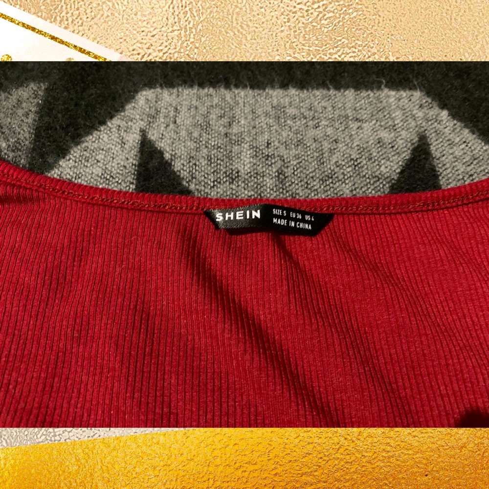 Ruched Bust Rib-Knit Crop Tee